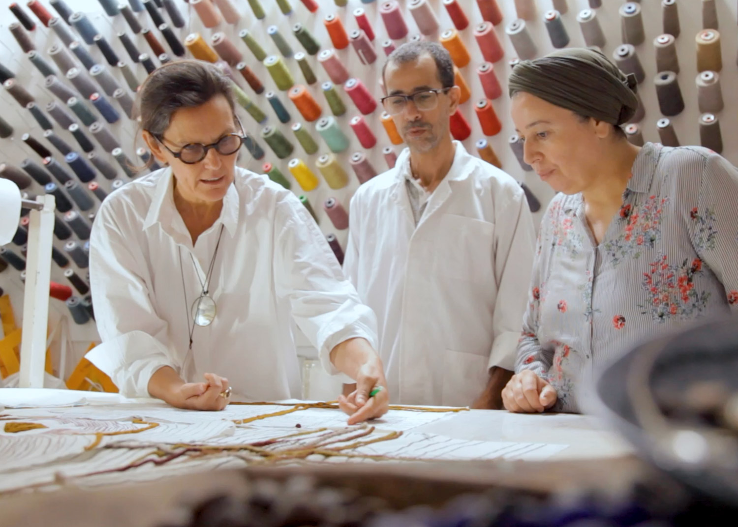 Atelier textile Valérie Barkowski à Marrakech