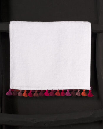 Serviette invité finition Crush de la collection LAMU design original V. Barkowski