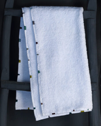 Serviette de bain finition aqua