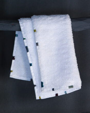 Serviette invité finition Aqua