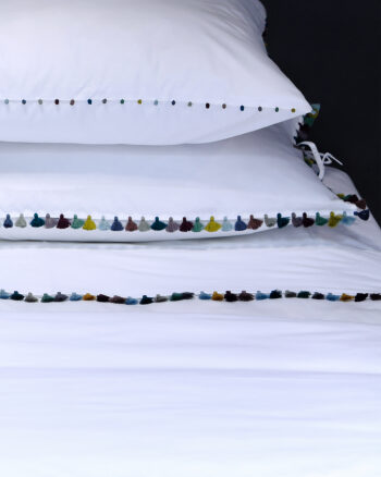 Housse de couette ILIAS finition Aqua par Valérie Barkowski