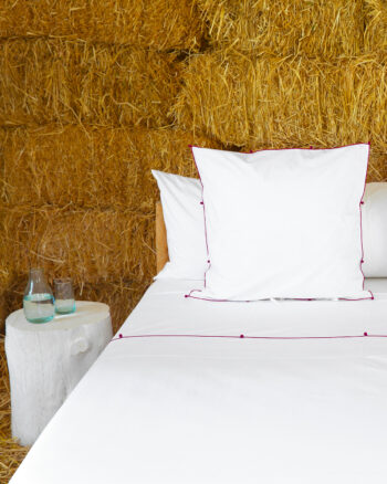 Housse de couette NIL finition Carmin par Valérie Barkowski