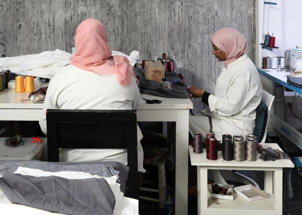brodeuses linge atelier textile marrakech