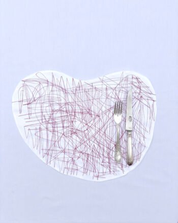 Set de table Ozera collection OYOKI finition carmin