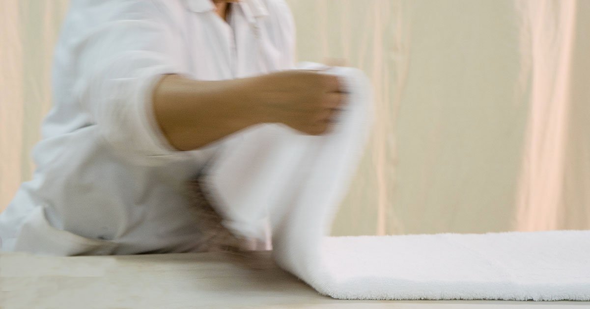 entretien du linge de maison pliage