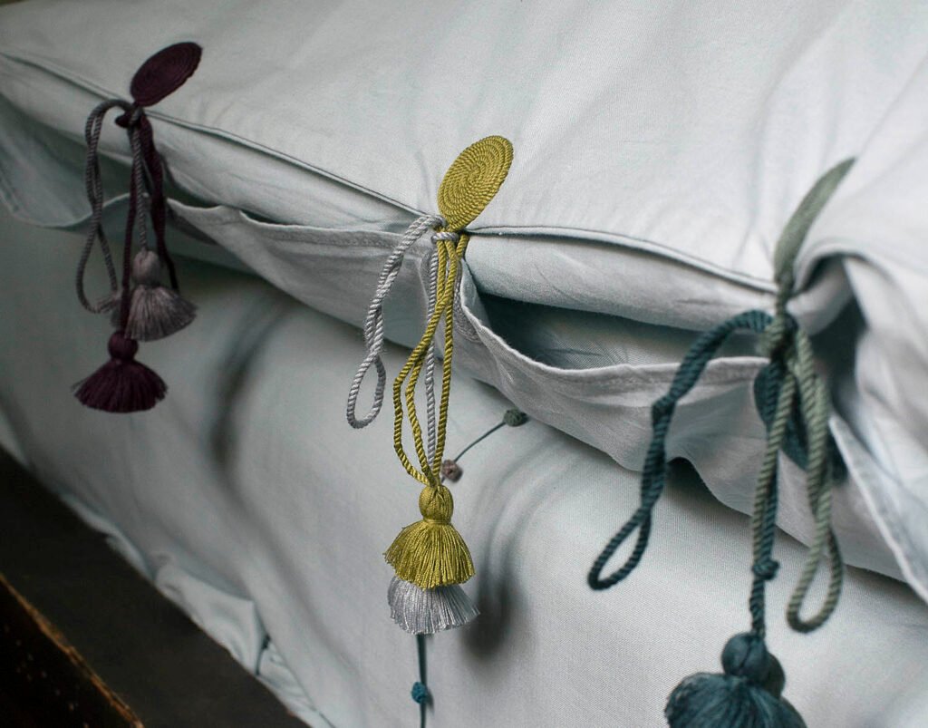 linge lit fait main passementerie
