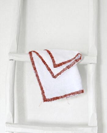 Serviette de bain collection CALI finition brique design v. Barkowski