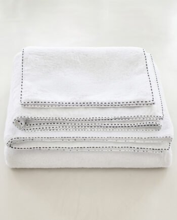 Linge de Bain Collection TRASS Finition Noir design V. Barkowski
