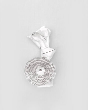 Serviette de Table collection FLEUR finition marron design V. Barkowski