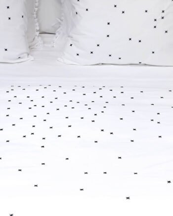 Drap de lit Collection NOON finition Noir design V. Barkowski
