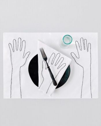 Linge de table collection OTIS finition noir design V. Barkowski