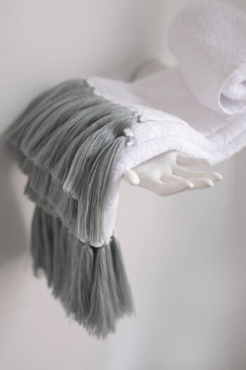 Close up serviette de bain Collection POLLUX finition water design V. Barkowski