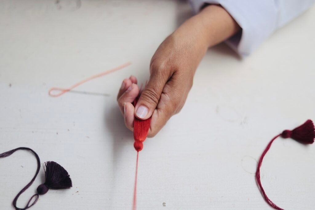 Image atelier, fabrication des pompons