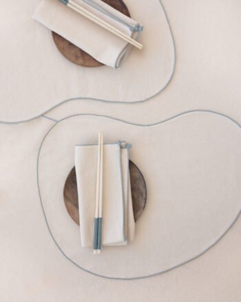 set de table ozera NIL ecru finition water design V.Barkowski