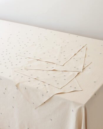 collection linge de table ecru NOON finition water design V.Barkowski