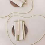 set de table ozera NIL ecru finition olive design V.Barkowski