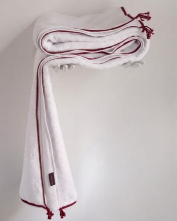 drap de douche OMANA finition carmin design V. Barkowski